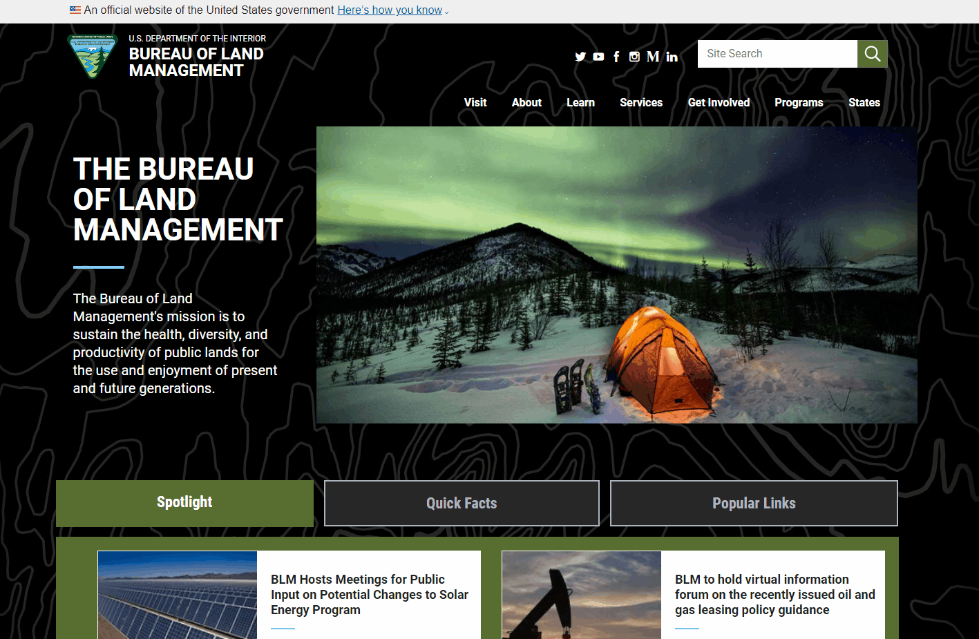 Image of original desktop website